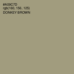 #A09C7D - Donkey Brown Color Image